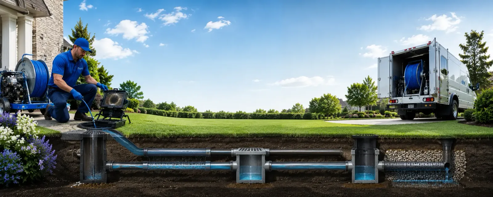 Outdoor drain cleaning information for Obernburg, NY